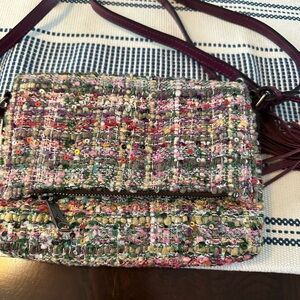 NWOT Patricia Nash Multicolor Tweed Crossbody Bag